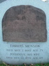 Headstone Thomas Munson